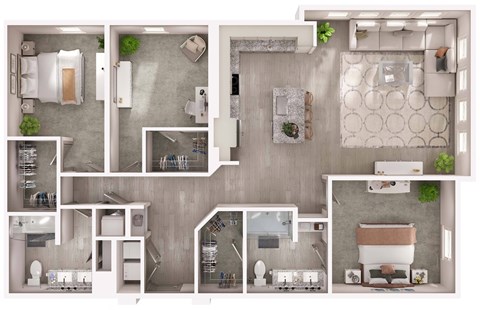 B2.1 Floor Plan at Livano Pflugerville, Pflugerville